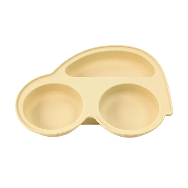 Assiette bébé - Avec ventouse- Forme de voiture