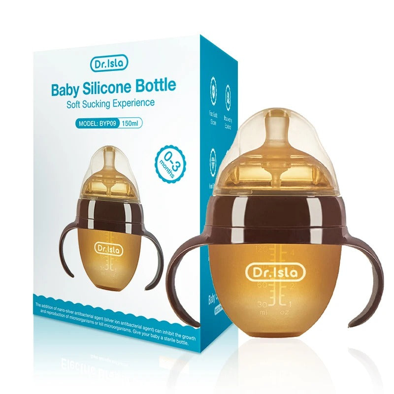 Biberon anti-colique - En silicone -avec poignée- Dr Isla