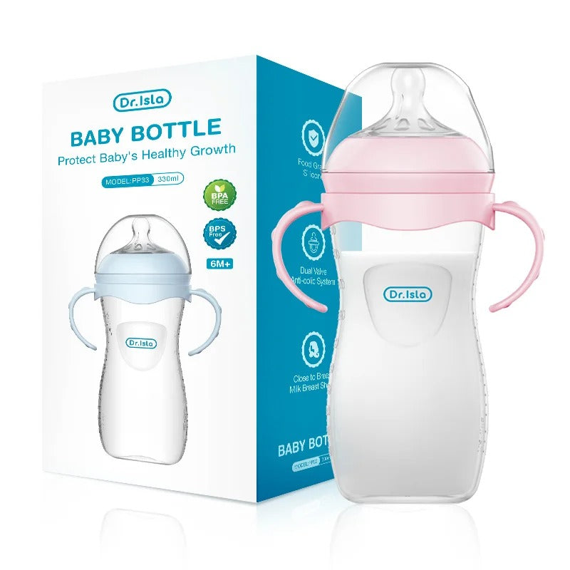biberon anti-colique Rose 330 ml