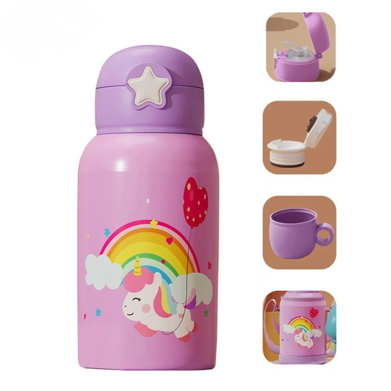 Gourde isotherme enfant - avec pochette - 500 ml