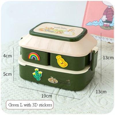 lunch box pour enfants- Kawaii -3 en 1