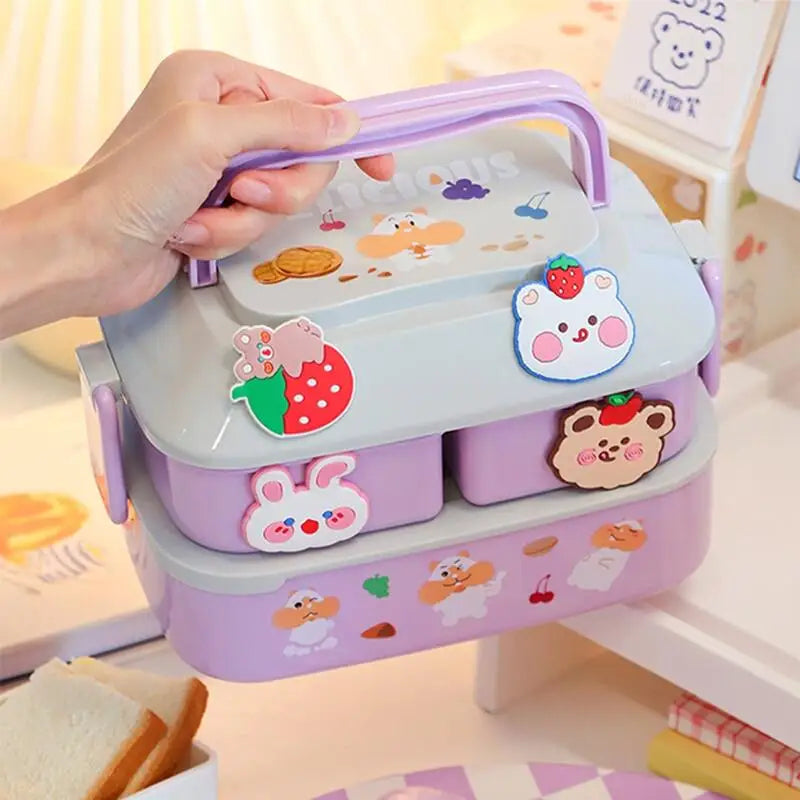 lunch box pour enfants- Kawaii -3 en 1