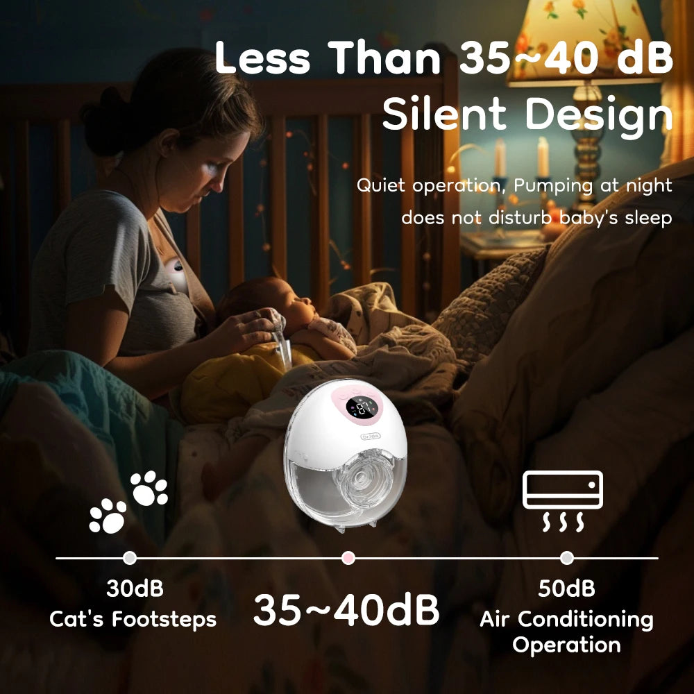 Dr.isla New 2PCS Wearable Electric Breast Pump 4 Modes 36 Suction Levels Silent Leak-Proof Hands Free Breast Pumps Breastfeeding