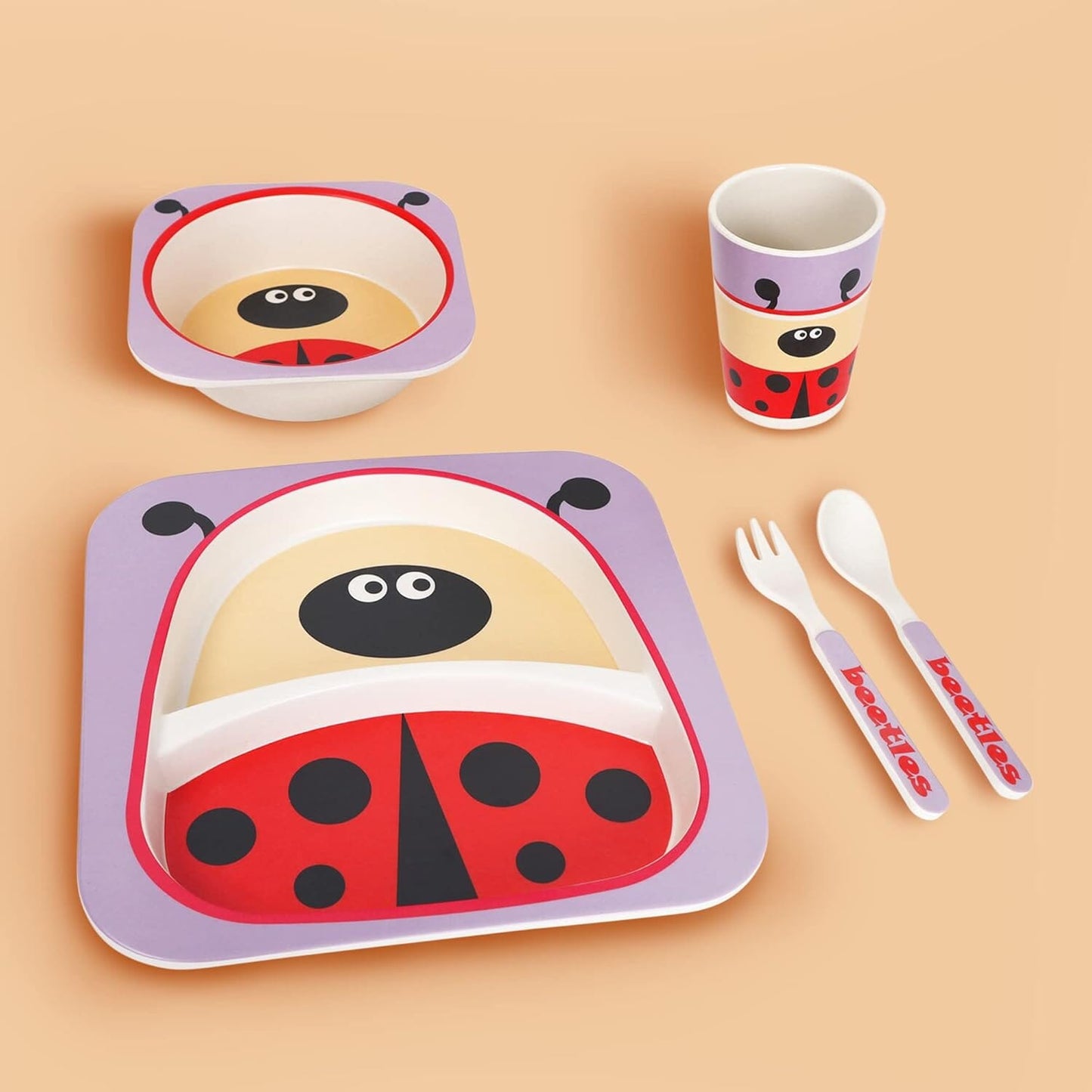 Vaisselle Bebe - BambooKid™ - Coccinelle - Bebe roi