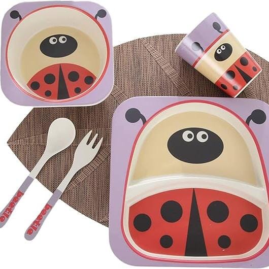 Vaisselle Bebe - BambooKid™ - Coccinelle - Bebe roi