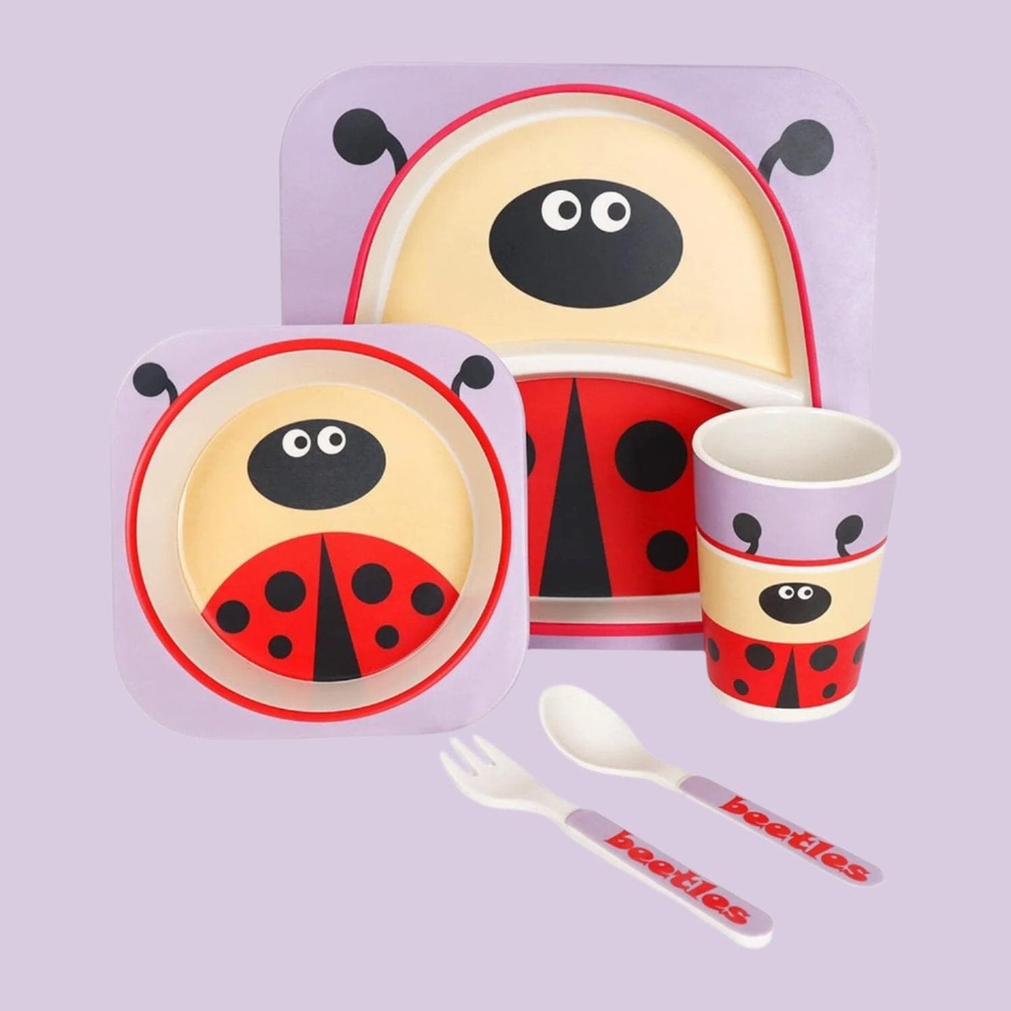 Vaisselle Bebe - BambooKid™ - Coccinelle - Bebe roi