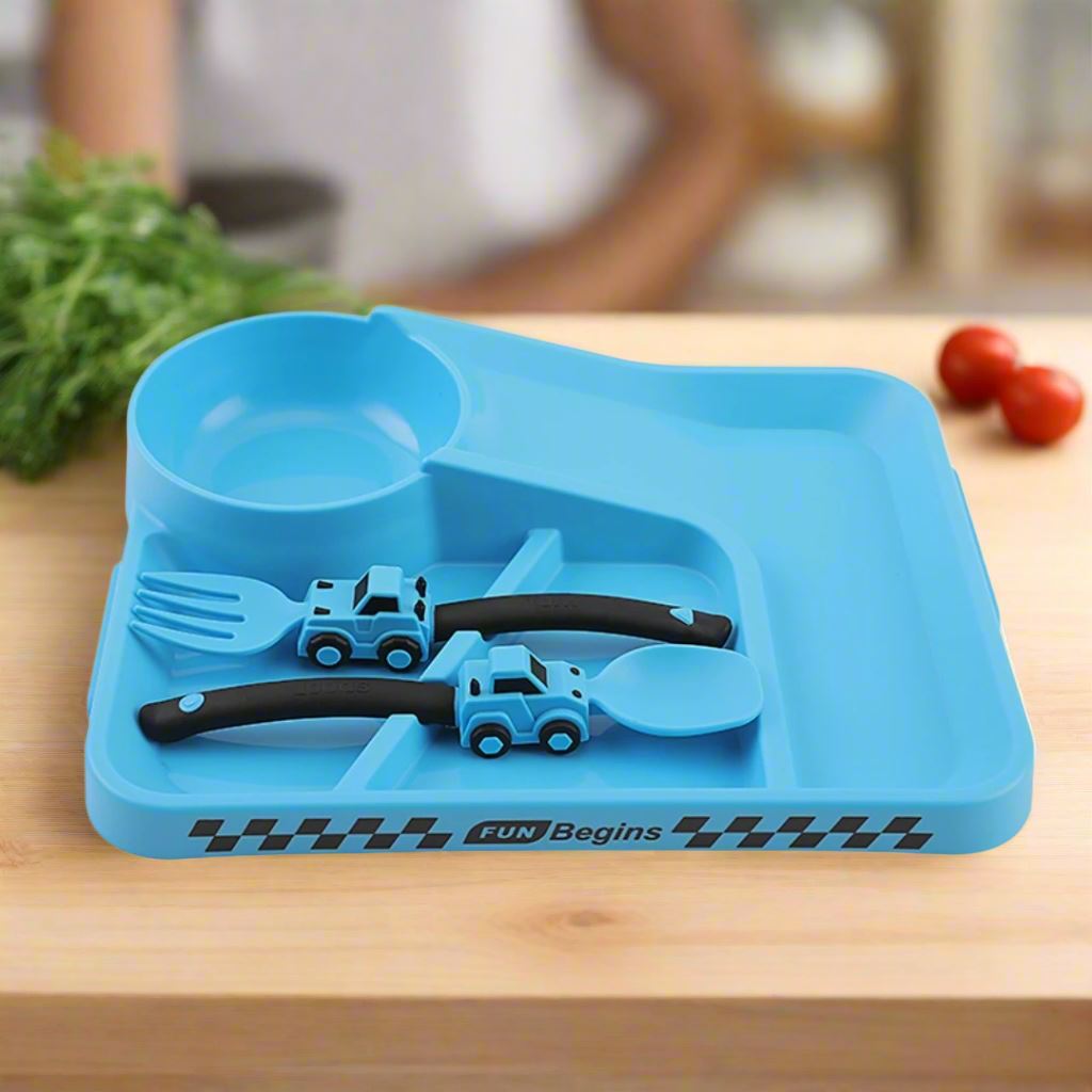Vaisselle Bebe - CoursePlate™ - Bleu - Bebe roi