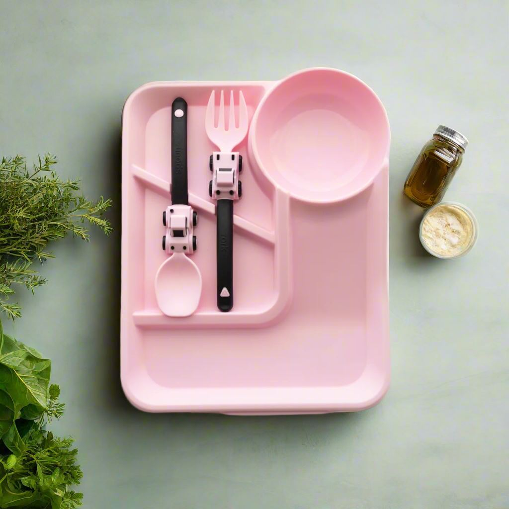 Vaisselle Bebe - CoursePlate™ - Rose - Bebe roi