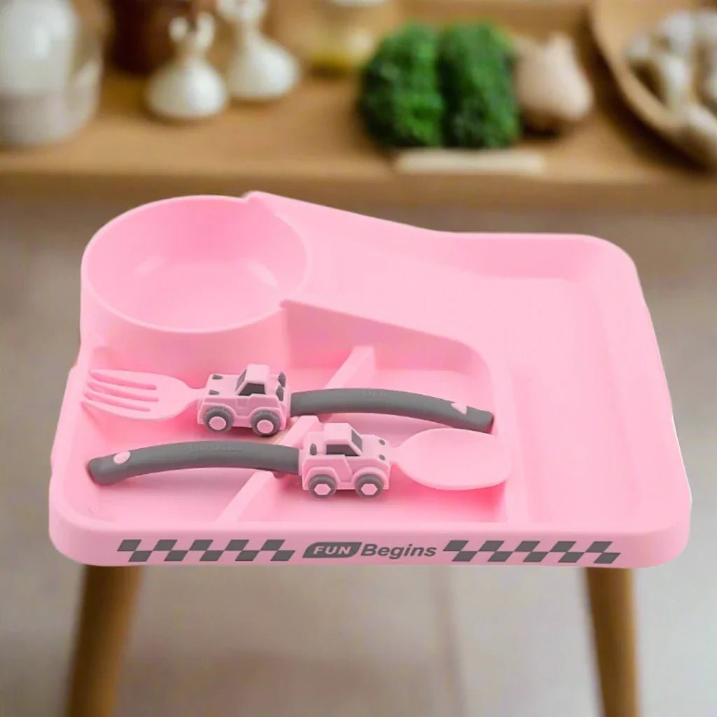 Vaisselle Bebe - CoursePlate™ - Rose - Bebe roi