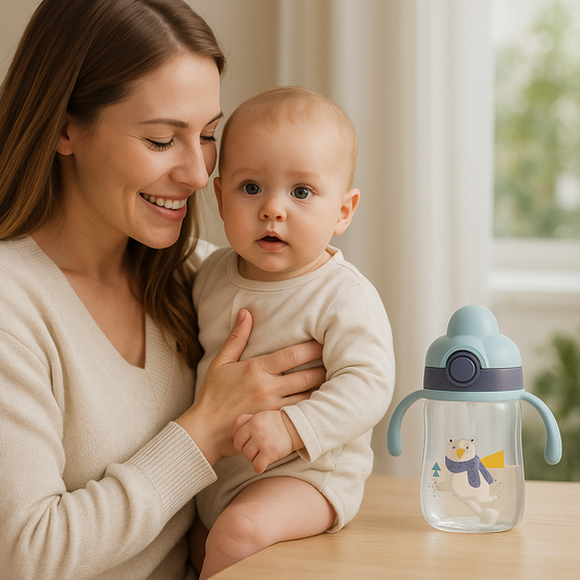 Gourde bebe-Push-button Drinking Cup | SécuriFuite