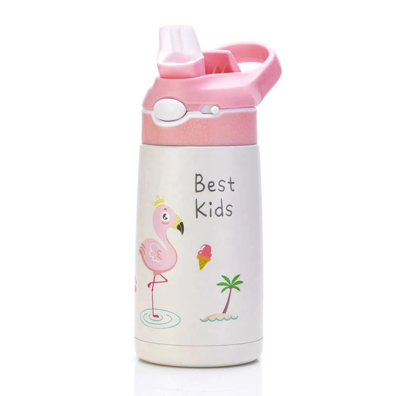 Art Mignon Cheval Licorne Bouteille D'Eau Isotherme Avec Paille En