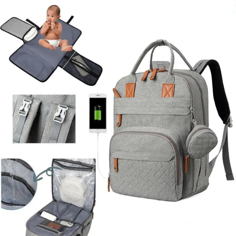 Sac à langer Gris clair