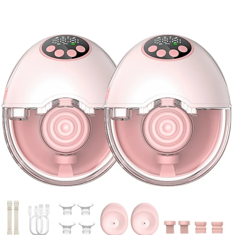 Tire Lait Electrique Main Libre, 4 Modes et 12 Niveaux, Couvercle chauffant et stérilisateur UV 2 en 1 (en option)