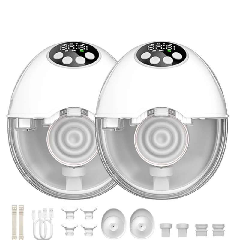 Tire Lait Electrique Main Libre, 4 Modes et 12 Niveaux, Couvercle chauffant et stérilisateur UV 2 en 1 (en option)