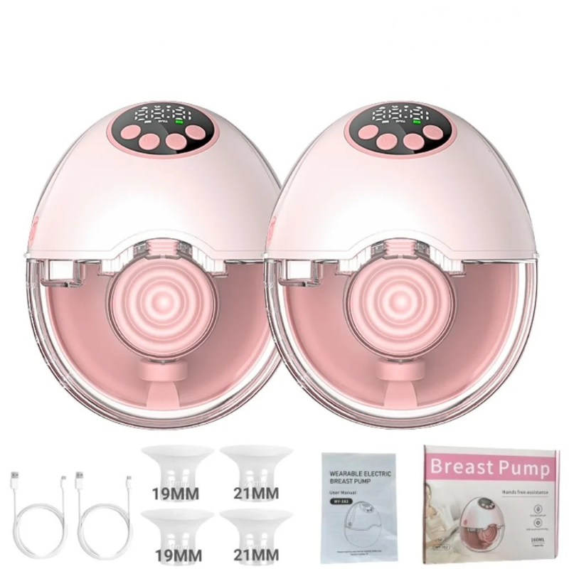 Tire Lait Electrique Main Libre, 4 Modes et 12 Niveaux, Couvercle chauffant et stérilisateur UV 2 en 1 (en option)