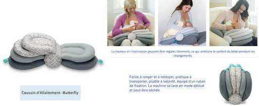 Coussin d'allaitement - Breastfeeding Cushion– Butterfly Design