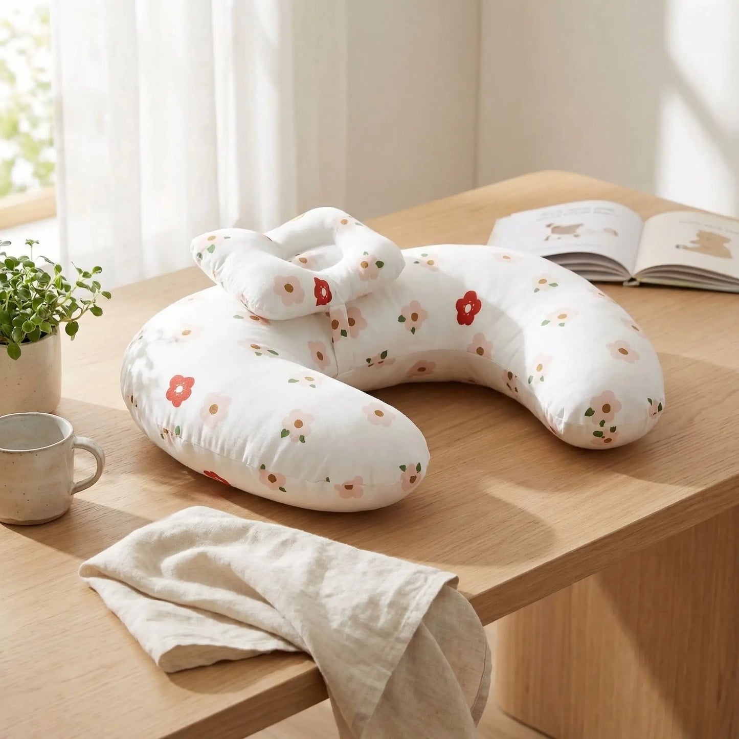 Coussin d'allaitement | Ergonomique avec housse amovible