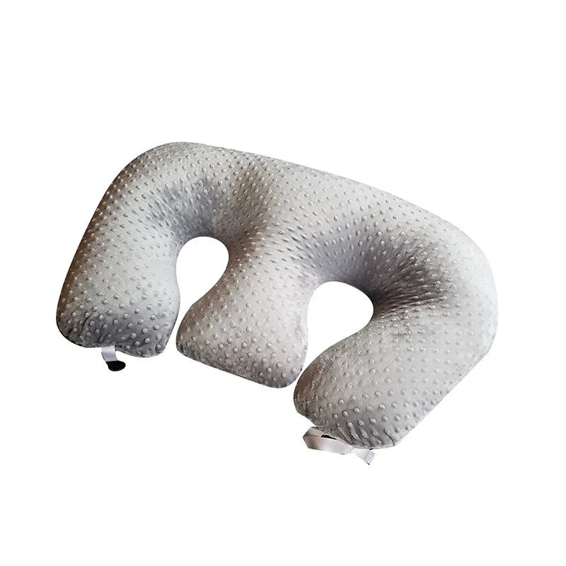 coussin d'allaitement double Gris