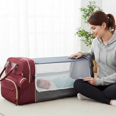 Sac a langer pliable pour lit de bebe