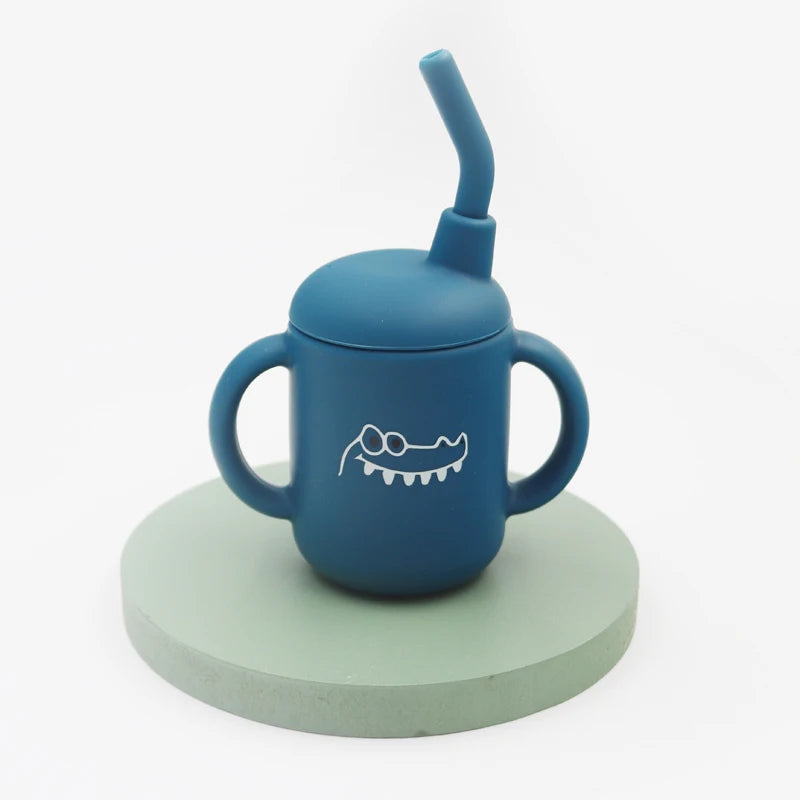 VERRE BEBE - Gobelet en silicone avec paille