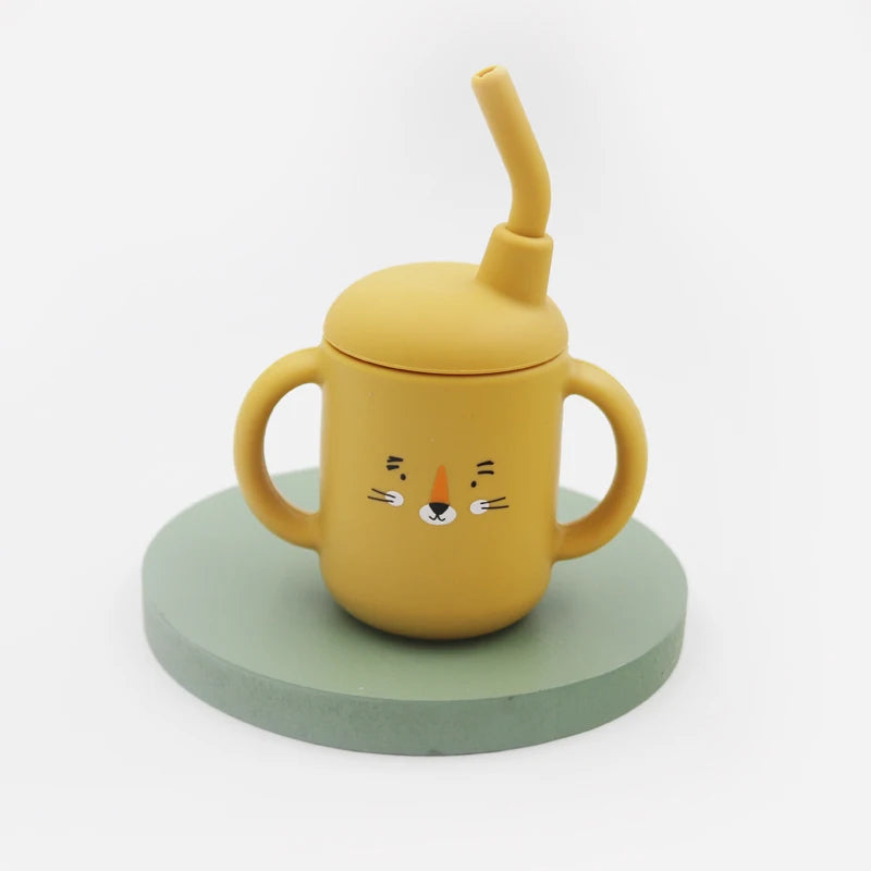 VERRE BEBE - Gobelet en silicone avec paille